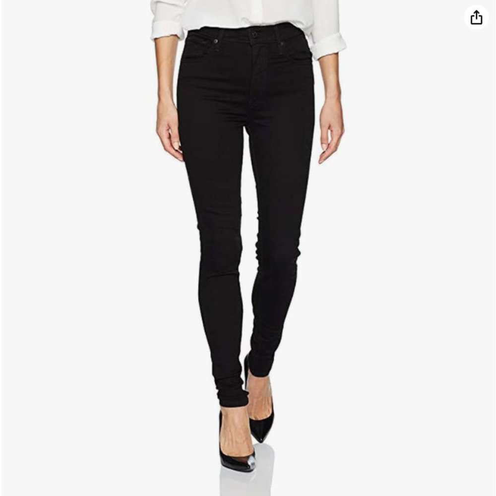 Levi's Mile High Super Skinny Jeans Washed Black  Size 24
